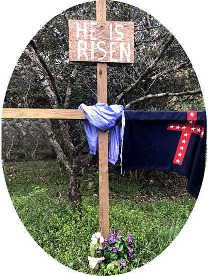 He Is Risen Cross Picture