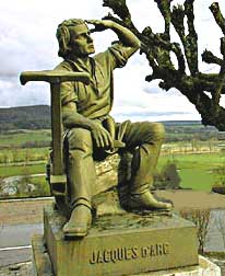 Statue of Jacques Darc the father of Joan of Arc - photo courtesy of Abe at ThoughtsAndPlaces.org. Click this picture for more from Domremy