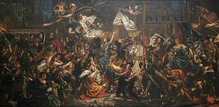 Painting of Joan of Arc on Horseback by Henry Scheffer