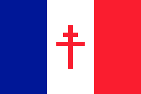 French Flag with Lorraine Cross