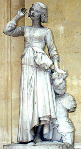Statue of Joan of Arc at the Louvre in Paris