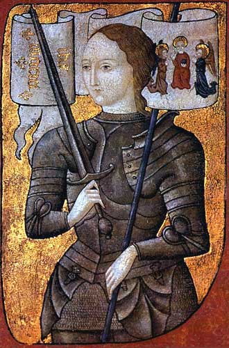 Painting of Joan of Arc before Charles VII by Gillot Saint-Evre