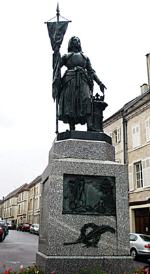 Joan of Arc statue in Neufchateau - Photo courtesy of John Edward Paver