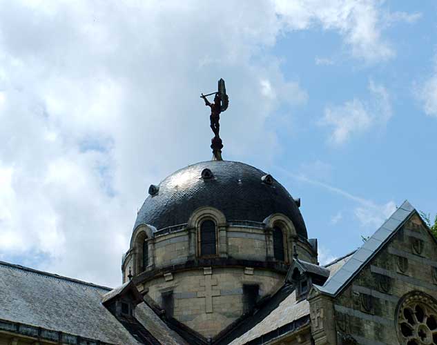 St. Michael Statue on top of the Basilica of Joan of Arc