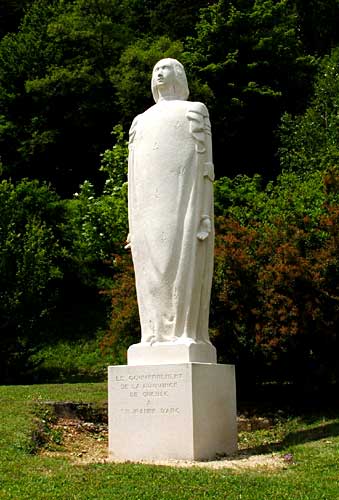 Statue of Joan of Arc given to the Basilica by Quebec Canada