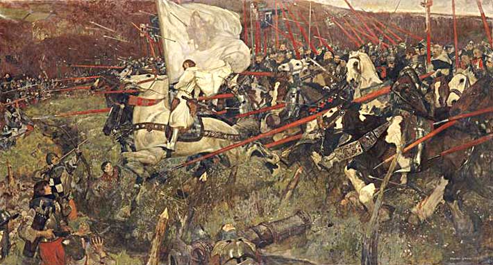 Painting of Joan of Arc in Battle by Frank Craig