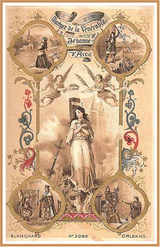 Picture of 19th Century Holy Card commemorating Joan of Arc's victory at Orleans