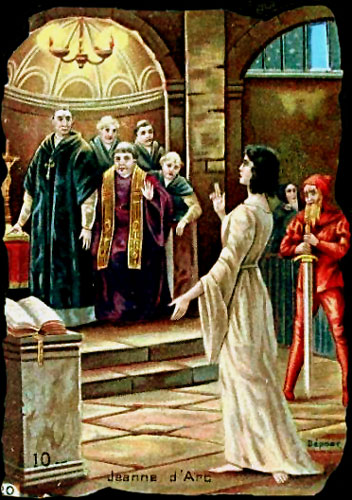  Holy Card of Joan of Arc at the stake title The Martyr