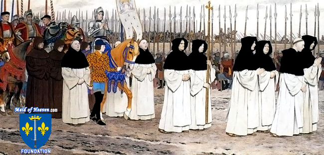 Joan of Arc Leading Her Army Foward to Victory