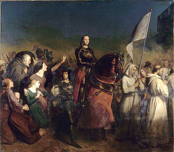 Painting of Joan of Arc on Horseback by Henry Scheffer