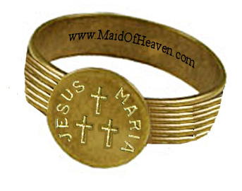Joan of Arc's Ring with 3 crosses and Jesus Maria written upon it