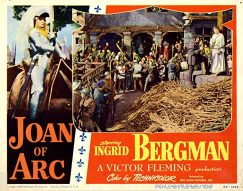 Movie Poster for Joan of Arc starring Ingrid Bergman