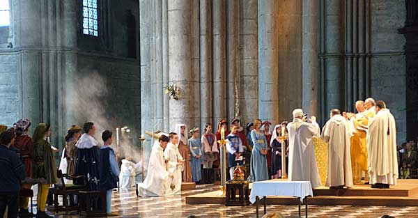 Cathedral of Reims reenactment Charles VII crowning as King of France