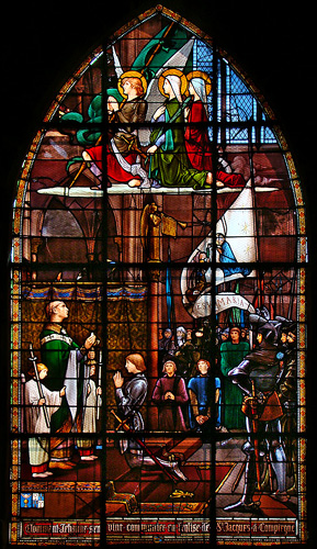 Stained Glass Window of Joan of Arc in Rouen France