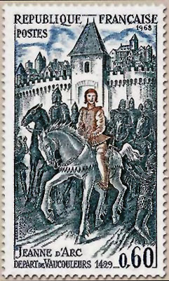 French Postage Stamp of Joan of Arc