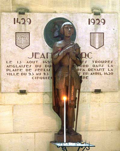 Statue of Joan of Arc celebrating 500th anniversary of Joan saving France