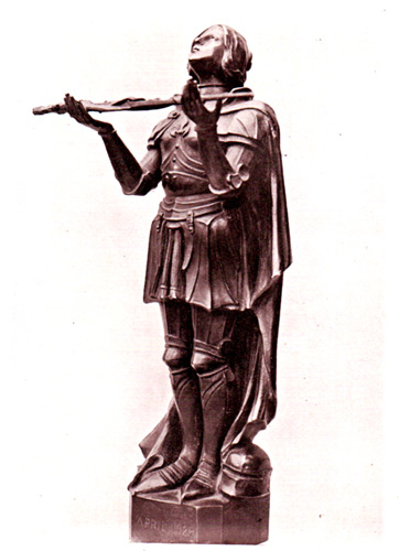 Statue of Joan of Arc Handmaid of God - Photo courtesy of Virginia Frohlick of the St. Joan of Arc Center