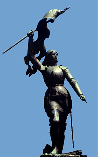 Statue of Joan of Arc in St. Pierre le Moutier