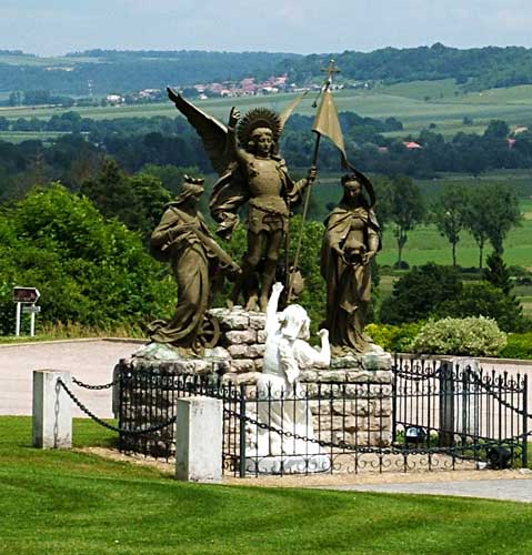 Statue of Joan outside the Basilica of Joan of Arc near Domremy