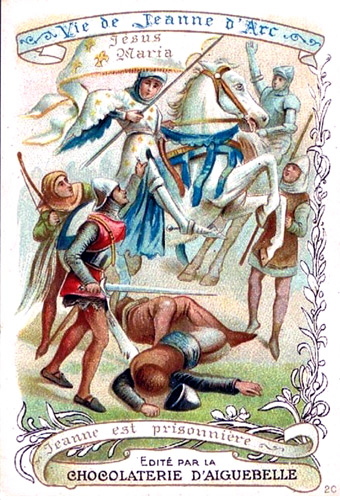 Trading Card of Joan of Arc being captured