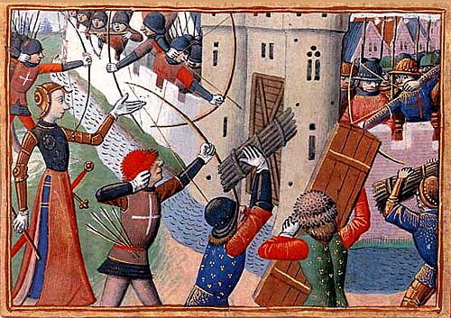 Miniature of Joan of Arc Leading the Assault at Paris