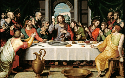 Communion during Last Supper of Jesus Christ