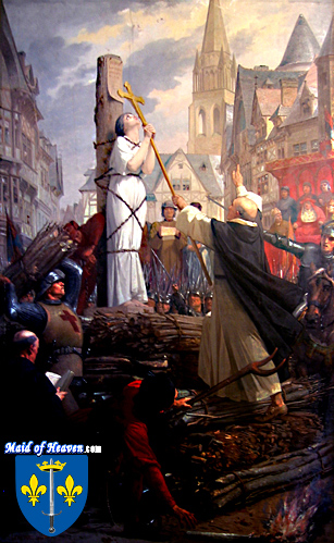 Painting of Joan of Arc being burned at the stake