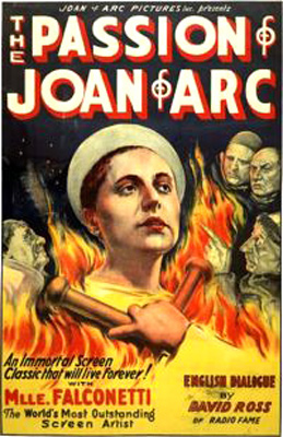 Movie Poster for the Passion of Joan of Arc