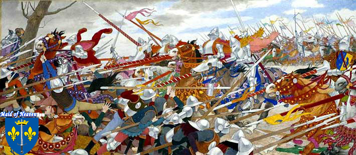 Painting of Battle of Patay by Maurice Boutet De Monvel