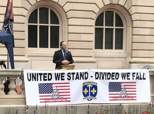 Pastor Cliff Christmas at Patriot Day Rally