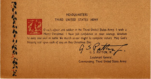 General George S. Patton Famous Christmas Greeting 1944