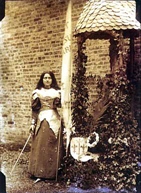 St. Therese dressed as St. Joan of Arc
