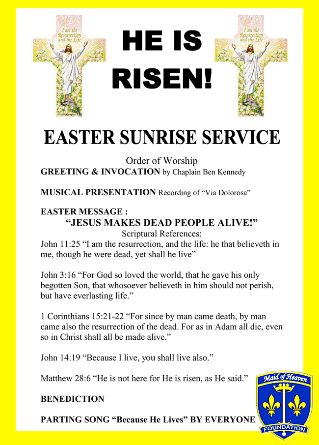 Easter Morning Sunrise Worship Service - Jesus Makes Dead People Alive!