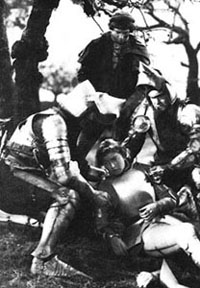 Joan is carried off the field of battle