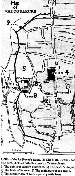 map of the town of Vaucouleurs